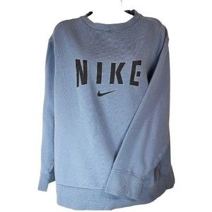 Vintage Woman's Nike Sweatshirt Sz. XL Blue Spell Out Logo Front LS 100% Cotton